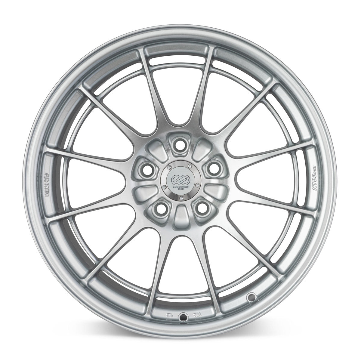 Enkei NT03+M 18x8.5 5x114.3 38mm Offset 72.6mm Bore Silver Wheel G35/3