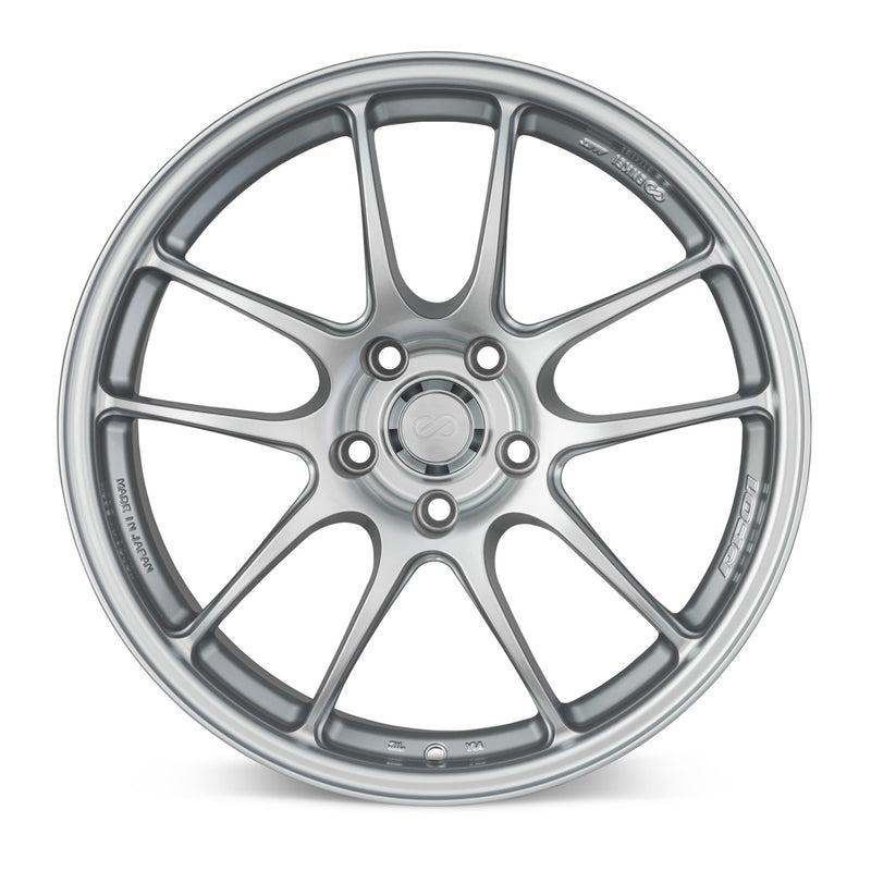 Enkei PF01 18x8 5x114.3 50mm Offset 75mm Hub Bore Silver Paint Wheel - 460-880-6650SP