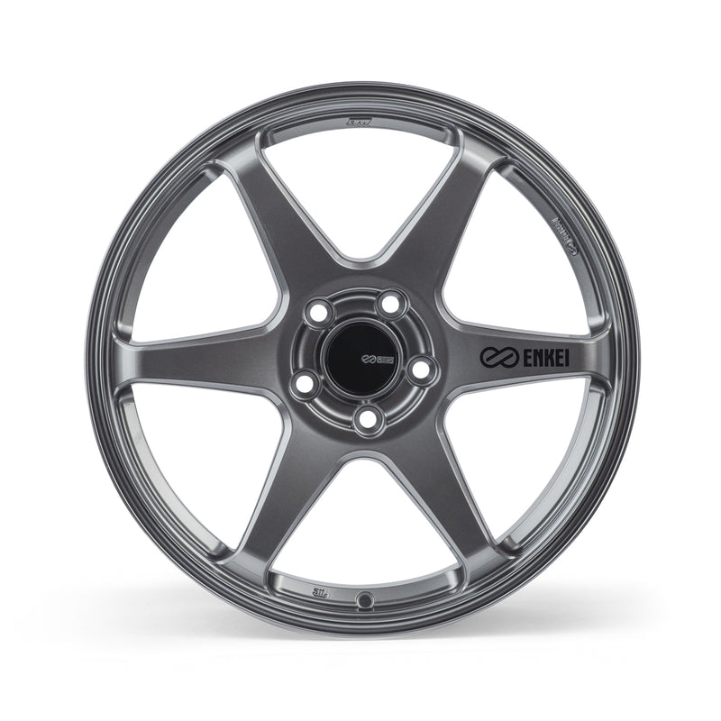 Enkei T6R 17x9 45mm Offset 5x100 Bolt Pattern 72.6 Bore Gloss Gunmetal Wheel - 539-790-8045GM