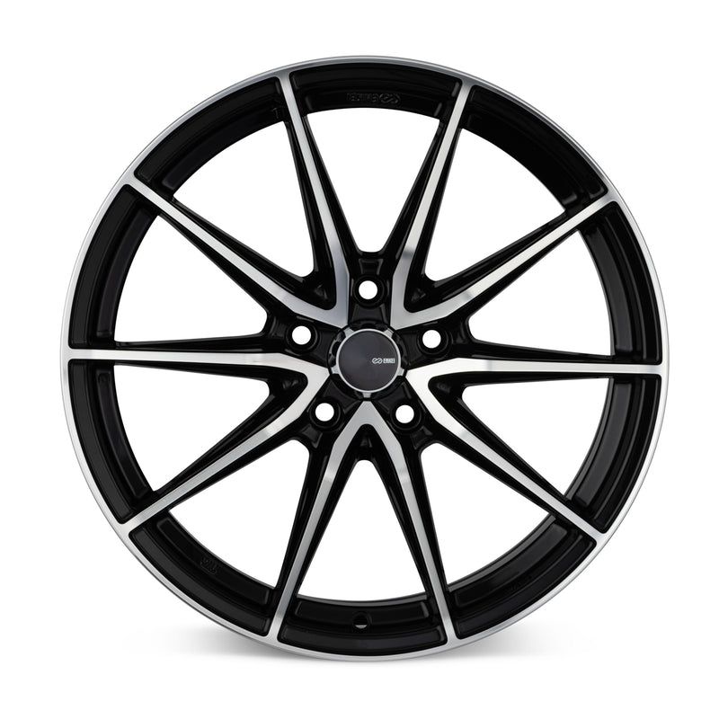 Enkei DRACO 17x7.5 5x114.3 45mm Offset 72.6mm Bore Black Machined Wheel - 509-775-6545BKM