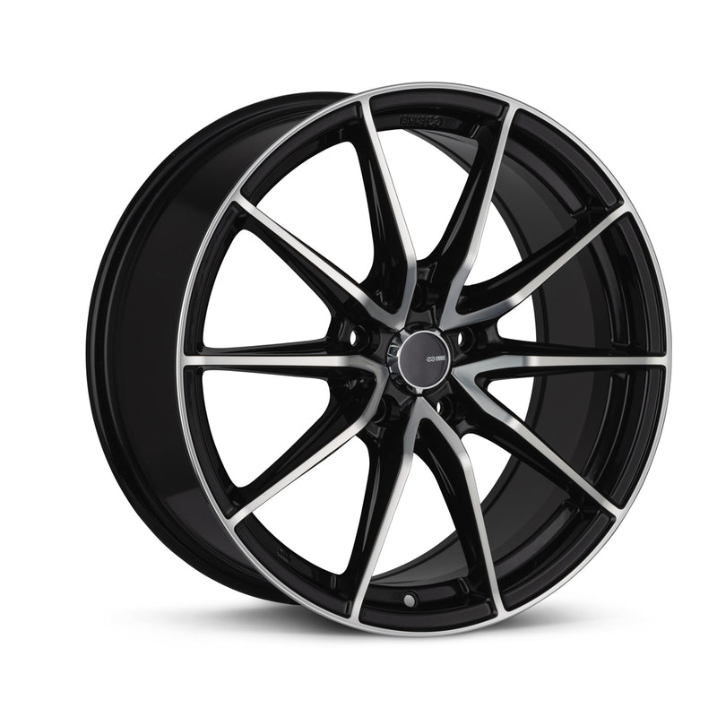 Enkei DRACO 17x7.5 5x114.3 45mm Offset 72.6mm Bore Black Machined Wheel - 509-775-6545BKM
