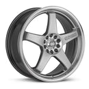 Enkei EV5 17x7 4x100/114.3 38mm Offset 72.6 Bolt Diameter Hyper Black w/ Machined Lip Wheel - 446-770-0138HB