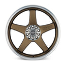 Enkei EV5 17x7 5x100/114.3 38mm Offset 72.6 Bolt DiameterMatte Bronze w/ Machined Lip Wheel - 446-770-0238ZP