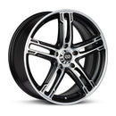 Enkei FD-05 17x7 5x100 50mm Offset 72.62 Bore Dia Black Machined Wheel - 434-770-8050BKM