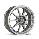 Enkei J10 18x7.5 5x100/114 38mm Offset 72.6mm Bore Dia Silver w/ Machined Lip Wheel - 409-875-12SP