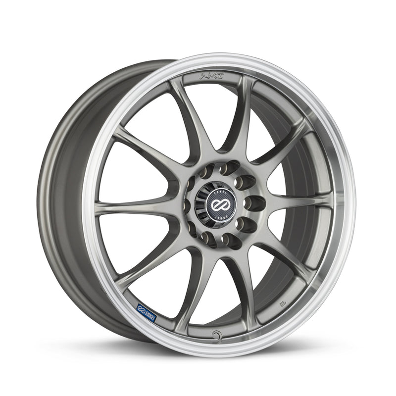 Enkei J10 17x7 4x100/114.3 42mm Offset 72.62mm Bore Dia Silver w/ Machined Lip Wheel - 409-770-10SP