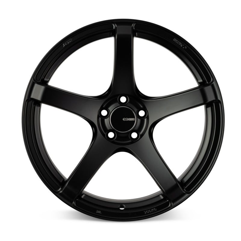 Enkei Kojin 18x8 45mm Offset 5x112 Bolt Pattern 72.6mm Bore Dia Matte Black Wheel - 476-880-4445BK