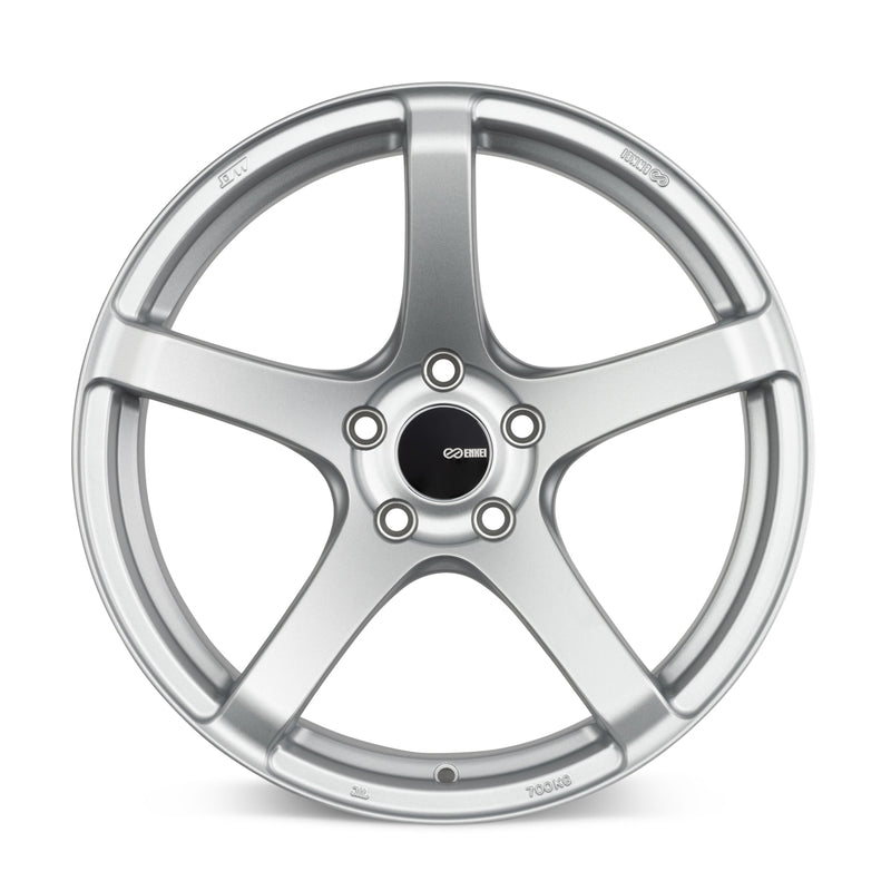 Enkei Kojin 18x8 42mm Offset 5x120 Bolt Pattern 72.6mm Bore Dia Silver Wheel - 476-880-1242SP