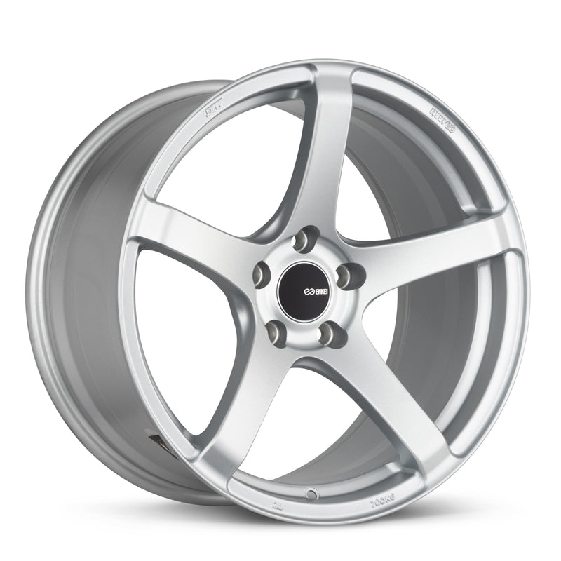 Enkei Kojin 18x8 42mm Offset 5x120 Bolt Pattern 72.6mm Bore Dia Silver Wheel - 476-880-1242SP