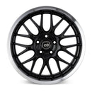 Enkei Lusso 18x7.5 42mm Offset 5x110 Bolt Pattern 72.6 Bore Dia Black w/ Machined Lip Wheel - 469-875-5142BK