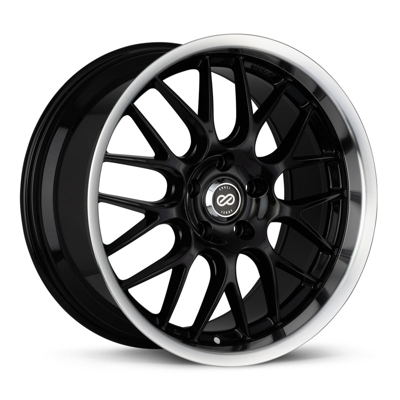 Enkei Lusso 18x8 40mm Offset 5x114.3 Bolt Pattern 72.6 Bore Black w/ Machined Lip Wheel - 469-880-6540BK
