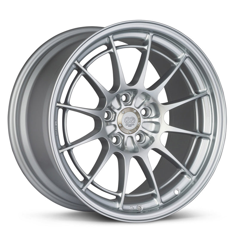 Enkei NT03+M 18x9.5 5x114.3 27mm Offset 72.6mm Bore F1 Silver Wheel -