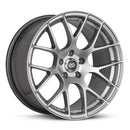Enkei Raijin 19x8 45mm Offset 5x112 Bolt Pattern 72.6 Bore Dia Hyper Silver Wheel - 467-980-4445HS