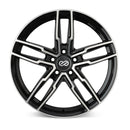 Enkei SS05 17x7.5 5x100 45mm Offset 72.6mm Bore Black Machined Wheel - 511-775-8045BKM