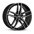 Enkei SS05 17x7.5 5x100 45mm Offset 72.6mm Bore Black Machined Wheel - 511-775-8045BKM