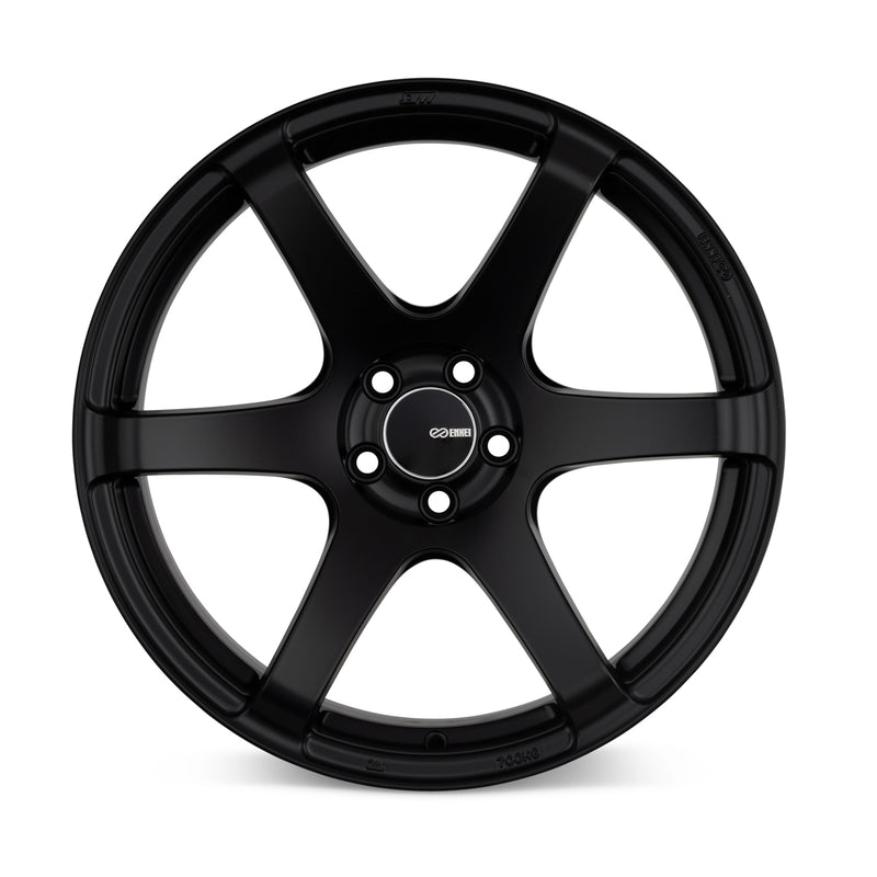 Enkei T6S 17x8 45mm Offset 5x114.3 Bolt Pattern 72.6 Bore Matte Black Wheel - 485-780-6545BK