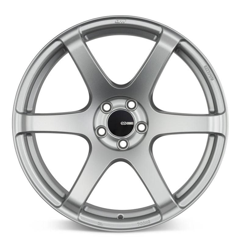 Enkei T6S 18x8 35mm Offset 5x114.3 Bolt Pattern 72.6 Bore Matte Silver Wheel - 485-880-6535SP