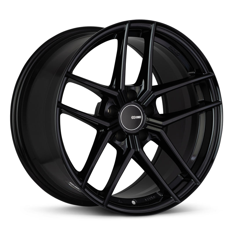 Enkei TY5 18x8 5x114.3 40mm Offset 72.6mm Bore Black Wheel - 498-880-6540BK