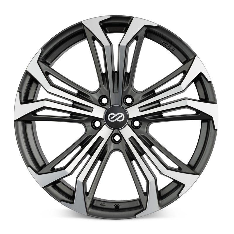 Enkei Vortex 5 Wheel 18x8 40mm Offset 5x120 72.6mm Bore - Anthracite Machined - 510-880-1240AM