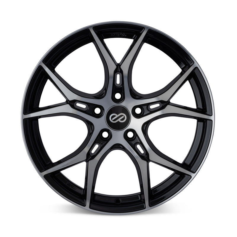Enkei Vulcan 18x8 45mm Offset 5x112 Bolt 72.6mm Bore Gloss Black Wheel - 517-880-4445BK