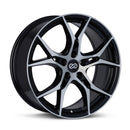 Enkei Vulcan 18X8.0 35mm Offset 5x114.3 Bolt 72.6mm Bore Black Machined Wheel - 517-880-6535BKM