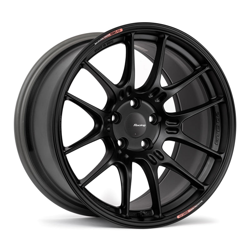 Enkei GTC02 18x8 5x114.3 45mm Offset 75mm Bore Matte Black Wheel - 534-880-6545BK