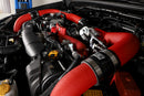Grimmspeed Front Mount Intercooler Kit BLACK Coated [Inc. Red Piping] - Subaru 15-21 STI - 090258