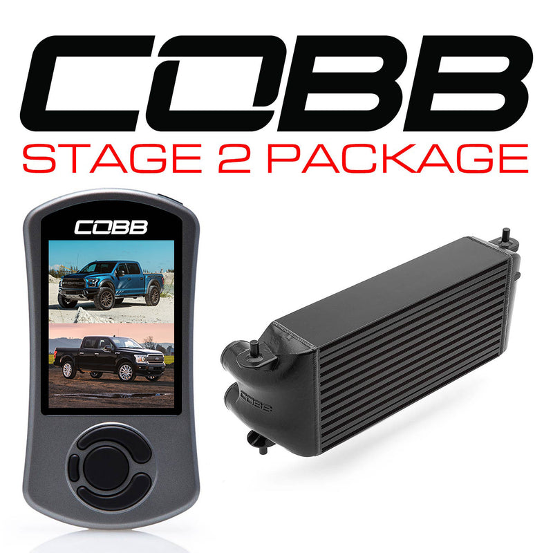 Cobb Tuning  Ford Stage 2 Power Package Black (Factory Location Intercooler, No Intake) with TCM F-150 Ecoboost Raptor / Limited - FOR0050S20BK-TCM-NI