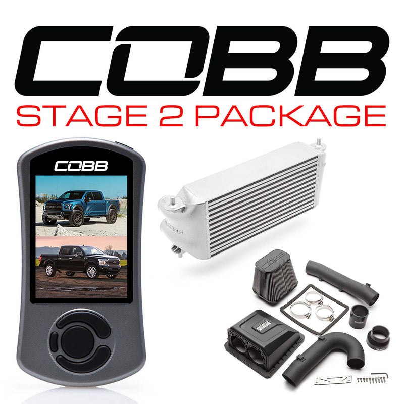 Cobb Tuning  Ford Stage 2 Power Package Silver (Factory Location Intercooler) with TCM F-150 Ecoboost Raptor / Limited - FOR0050S20SL-TCM