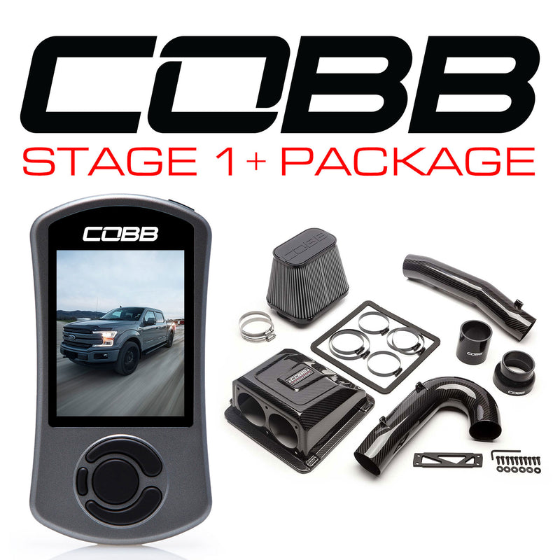 Cobb Tuning  Ford Stage 1+ Redline Carbon Fiber Power Package with TCM F-150 Ecoboost 3.5L 2017-2019 - FOR006001P-TCM-RED