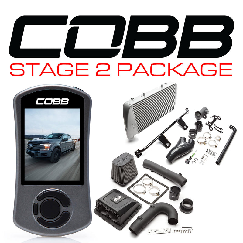 Cobb Tuning  Ford Stage 2 Power Package Silver with TCM F-150 Ecoboost 3.5L 2017-2019 - FOR0060020SL-TCM