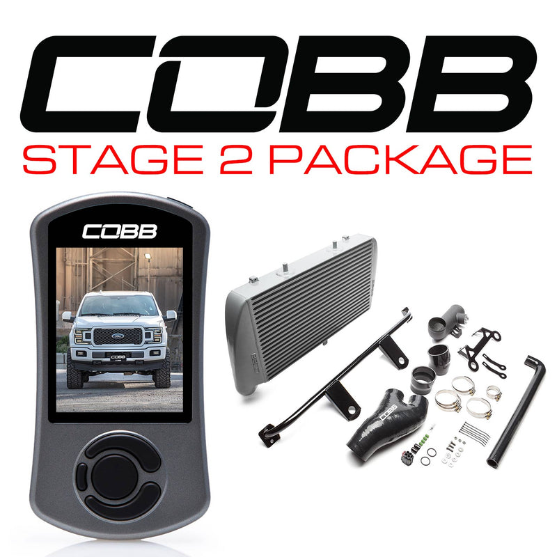 Cobb Tuning  Ford Stage 2 Power Package Silver (No Intake) F-150 2.7L 2018-2020 - FOR0080020SL-NI