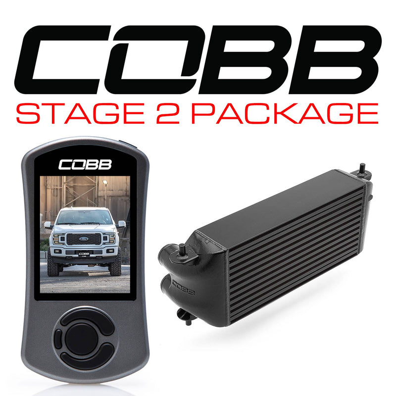 Cobb Tuning  Ford Stage 2 Power Package Black (Factory Location Intercooler, No Intake) F-150 2.7L 2018-2020 - FOR0080S20BK-NI