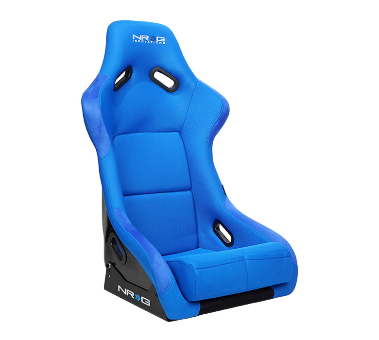 NRG FRP Fiberglass Bucket Seat Blue Cloth (Large) - FRP-300BL
