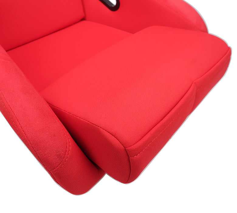 NRG FRP Fiberglass Bucket Seat Red Cloth (Large) - FRP-300RD