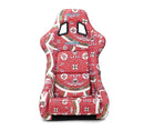 NRG FRP Fiberglass Bucket Seat PRISMA-  Oriental Longivity Plate edition in vegan material with gold pearlized back plus phone pockets. (Large) - FRP-302-DYNASTY