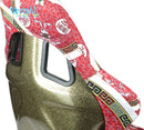 NRG FRP Fiberglass Bucket Seat PRISMA-  Oriental Longivity Plate edition in vegan material with gold pearlized back plus phone pockets. (Large) - FRP-302-DYNASTY