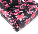 NRG FRP Fiberglass Bucket Seat PRISMA- Japanese Cherry Blossom edition in vegan material with pink pearlized back plus phone pockets. (Large) - FRP-302-SAKURA