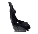 NRG FRP Fiberglass Bucket Seat PRISMA Edition with pearlized back. All Black alcantara vegan material w/ phone pockets. (Large) - FRP-302BK-PRISMA