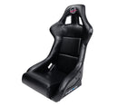 NRG FRP Fiberglass Bucket Seat PRISMA Edition with pearlized back. All Black PVC vegan material. (Large) - FRP-302BK-V