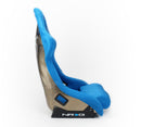 NRG FRP Fiberglass Bucket Seat ULTRA Edition with peralized back, Blue Alcantara material, phone pockets and special ultra embroidery (Large) - FRP-302BL-ULTRA