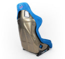NRG FRP Fiberglass Bucket Seat ULTRA Edition with peralized back, Blue Alcantara material, phone pockets and special ultra embroidery (Large) - FRP-302BL-ULTRA