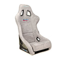 NRG FRP Fiberglass Bucket Seat ULTRA Edition with Grey peralized back, Grey Alcantara material, phone pockets and special ultra embroidery (Medium) - FRP-302GY-ULTRA