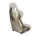 NRG FRP Fiberglass Bucket Seat ULTRA Edition with Grey peralized back, Grey Alcantara material, phone pockets and special ultra embroidery (Medium) - FRP-302GY-ULTRA