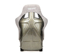 NRG FRP Fiberglass Bucket Seat ULTRA Edition with Grey peralized back, Grey Alcantara material, phone pockets and special ultra embroidery (Medium) - FRP-302GY-ULTRA