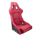 NRG FRP Fiberglass Bucket Seat PRISMA Edition with pearlized back. All Maroon alcantara vegan material w/ phone pockets. (Large) - FRP-302MAR-PRISMA