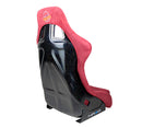 NRG FRP Fiberglass Bucket Seat PRISMA Edition with pearlized back. All Maroon alcantara vegan material w/ phone pockets. (Medium) - FRP-303MAR-PRISMA