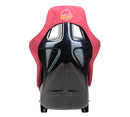 NRG FRP Fiberglass Bucket Seat PRISMA Edition with pearlized back. All Maroon alcantara vegan material w/ phone pockets. (Medium) - FRP-303MAR-PRISMA