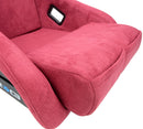 NRG FRP Fiberglass Bucket Seat PRISMA Edition with pearlized back. All Maroon alcantara vegan material w/ phone pockets. (Large) - FRP-302MAR-PRISMA