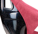 NRG FRP Fiberglass Bucket Seat PRISMA Edition with pearlized back. All Maroon alcantara vegan material w/ phone pockets. (Medium) - FRP-303MAR-PRISMA